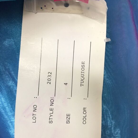 Joli Prom Turquoise Sequin Ball Gown Formal Dress Women’s Size 4 - Picture 6 of 10